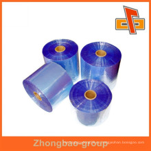 Embalaje de plástico transpanrent película retráctil de PVC en rollos para uso industrial